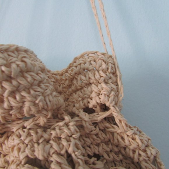 Mini straw hobo bag with drawstring - Picture 5 of 13